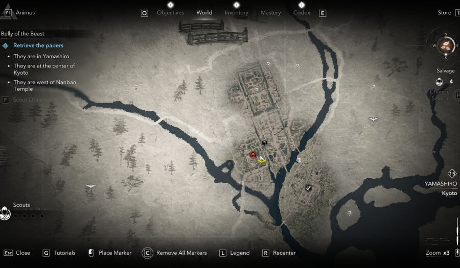 Assassin's Creed Shadow Location markers